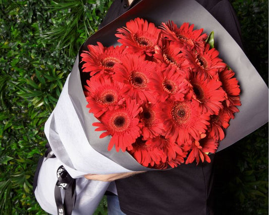 Deep Red Gerbera Bouquet