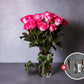 Mother's Day Flowers - Pink Roses & Luxe Bath Gift Set