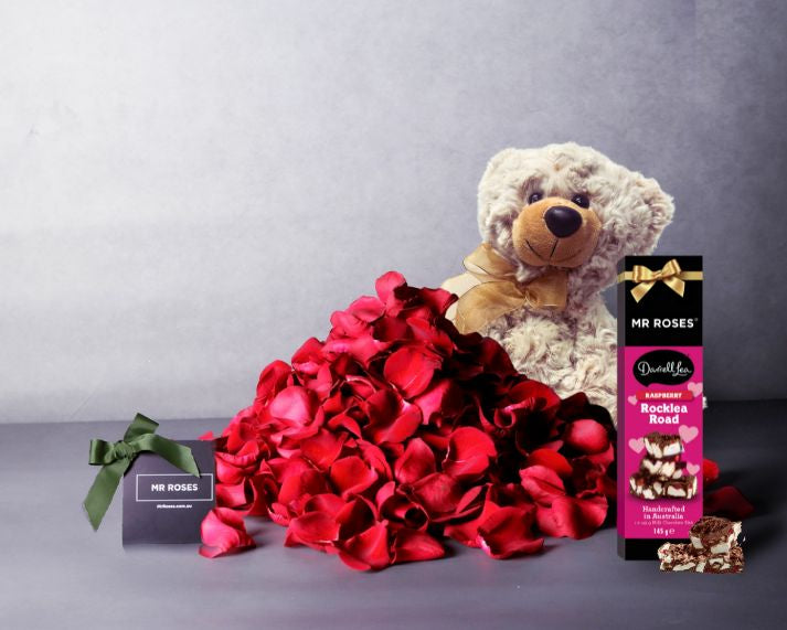 Valentine's Day Red Rose Petals & Gifts