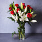 White Lilies & Red Roses
