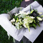 White and Green Posy Flower Bouquets