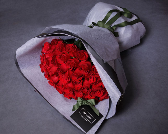 Graze & Gaze Exclusive - Magnificent Red Rose Bouquet (24 Stems)