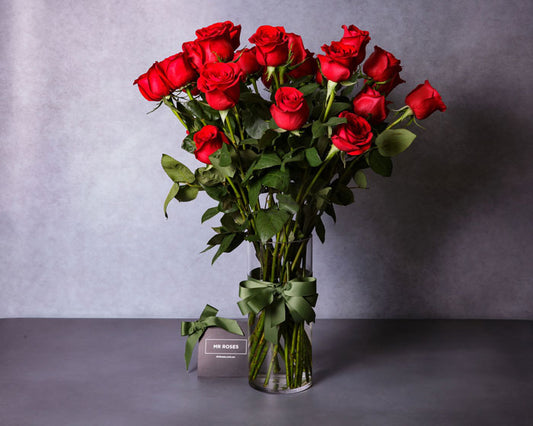 50% Upgrade - Long Stemmed Red Roses