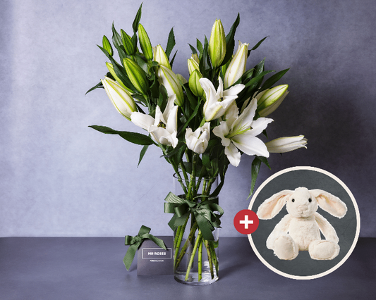 White Lilies & Easter Bunny