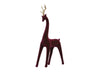 Plum Christmas Reindeer with Gold Antlers