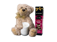 Valentine's Day Teddy, Chocolate & Candle