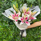 Fragrant Pink Lilies Bouquet