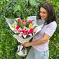 Fragrant Pink Lilies & Pink Roses Bouquet