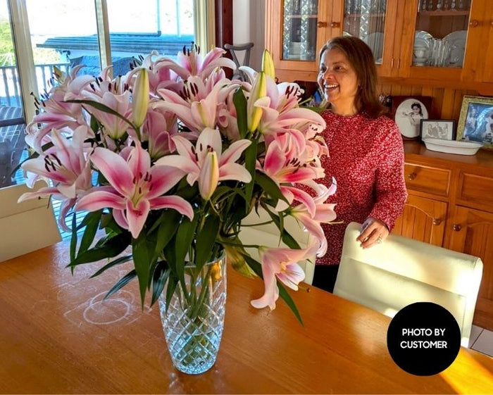 pink lilies customer photo