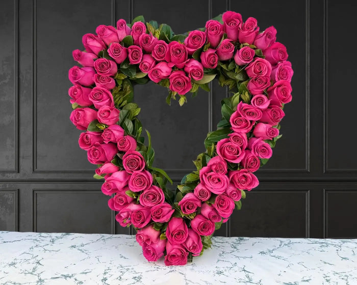 Mrr Roses Heart Magnificent Wreaths Australia | Romantic & Elegant Floral ...