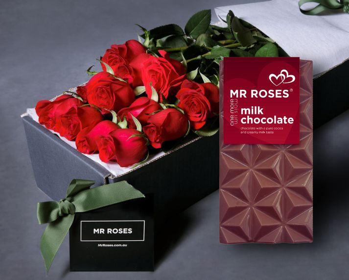 valentines day red roses and chocolate