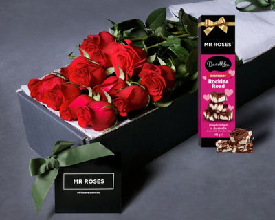 Valentine's Day Flowers - Red Roses & Chocolate