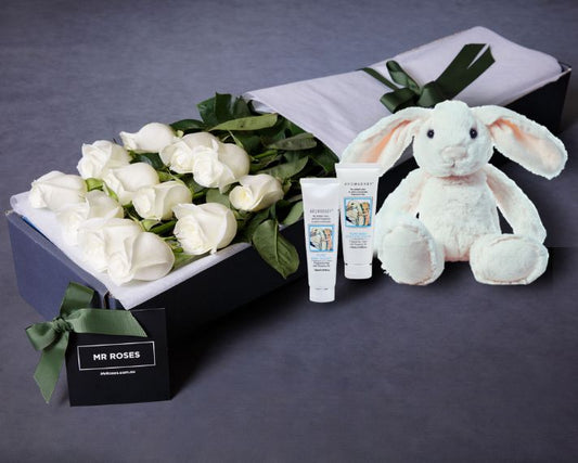 White Roses & Baby Bundle