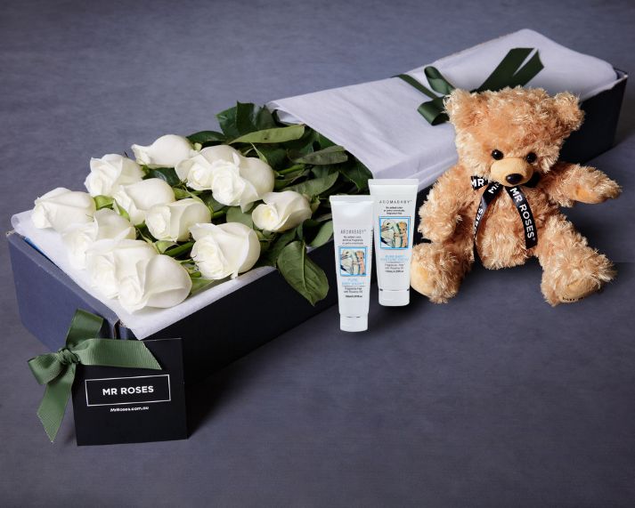 White Roses & Baby Bundle