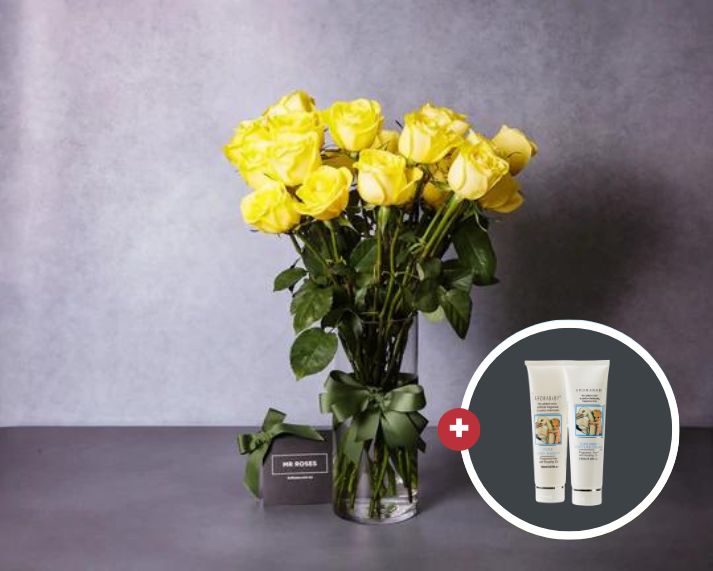 Yellow Roses, Pure Baby Wash & Moisture Cream