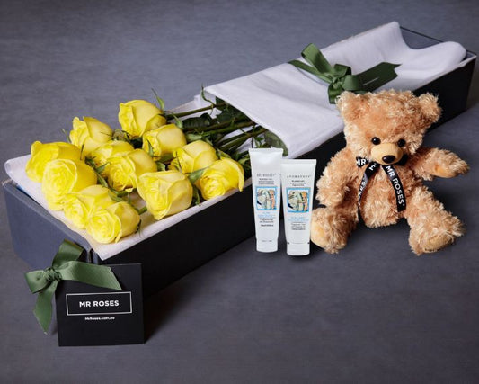 Yellow Roses & Baby Bundle