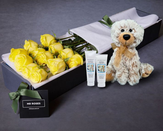 Yellow Roses & Baby Bundle