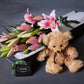 Lilies & Teddy Bear