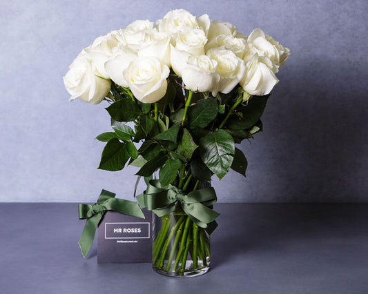 Medium Stemmed White Cream Roses