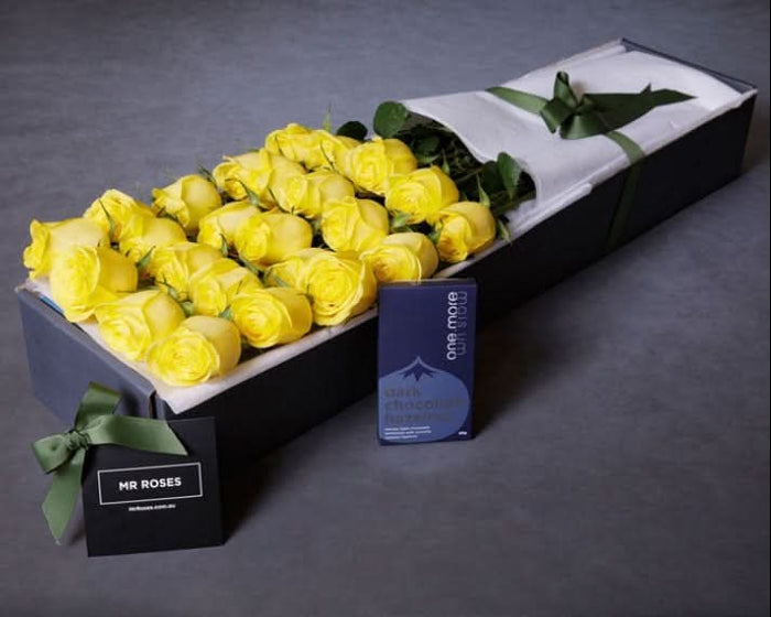 Yellow Chocolate Roses Yellow Roses & Chocolates | Florist Near Me | Mr Roses