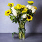 Sunflowers, White Roses & Champagne