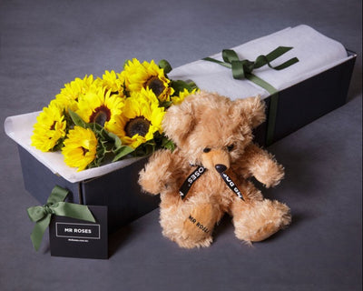 Sunflowers & Teddy Bear