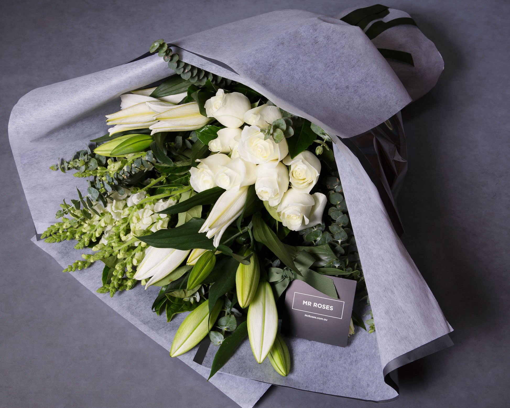 White and Green Posy Flower Bouquets