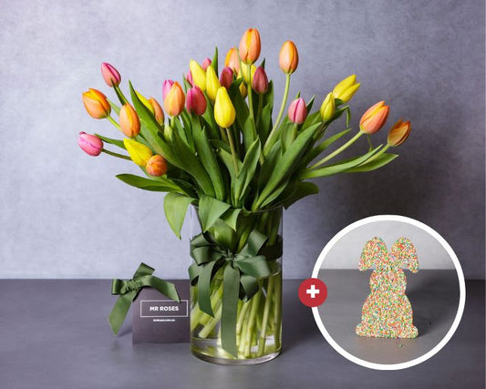 Tulips & Chocolate Freckled Bunny